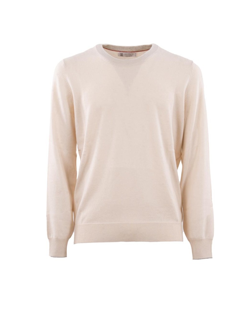 BRUNELLO CUCINELLI Girocollo Ecrù