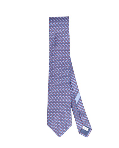 SALVATORE FERRAGAMO Tie Blu/rosso