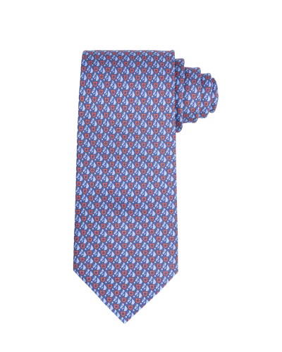 SALVATORE FERRAGAMO Tie Blu/rosso