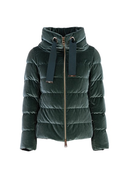 Shop HERNO  Piumino: Herno piumino realizzato in materiale sintetico, imbottito in piuma d' oca.
Effetto velvet.
Vestibilità regolare.
Collo alto.
Chiusura con zip a doppio cursore.
Tasche a filetto.
Composizione: 90% Poliestere 10% Elastan.
Fabbricato in Romania. PI001817D15020S-7970