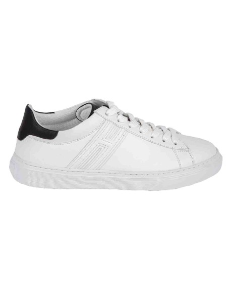 Shop HOGAN  shoes: Hogan H365 sneakers.
Leather upper.
Color contrast details.
Side H.
Removable internal footbed with 13 mm rise.
Rubber sole.
Fabric case included.
Composition: 100% leather.
Made in Italy.. HXM3650J3100BV-0001