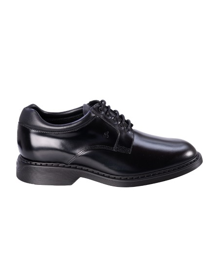 Shop HOGAN  Scarpa: Hogan scarpe stringate H576 Nero.
Made in Italy.
Tomaia in pelle.
Monogramma Hogan impresso.
Guardolo con cuciture.
Fussbett in memory foam 8 mm.
Suola in gomma.
Altezza totale 4,5 cm.
Indicazioni di cura e mantenimento incluse.
Custodia in tessuto inclusa.
Composizione: 100% Pelle.
Fabbricato in Italia.. HXM5760DU60QFY-B999