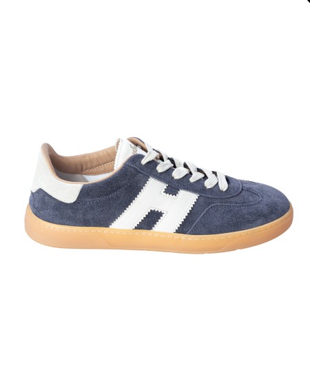 Shop HOGAN  shoes: Hogan sneakers Hogan Cool Blue.
Suede upper.
Side H and nappa details.
Fussbett in memory foam.
Rubber (TPU) box sole.
Care and maintenance instructions included.
Fabric pouch included.
Includes an additional pair of laces.
Made in Italy.. HXM6470FB60PJQ-0ESI