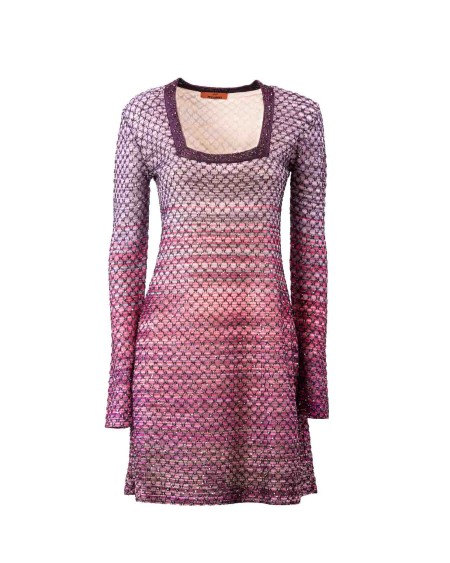 Shop MISSONI Saldi Abito: Missoni mini abito con scollatura squadrata.
Maniche lunghe.
Multicolore.
Composizione: 85% Viscosa 9% Poliestere 5% Poliammide 2% Metallo.
Fabbricato in Romania.. DS23WG1PBK026W-S506H