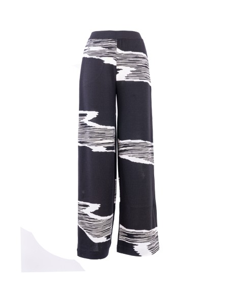 Shop MISSONI  Pantalone: Missoni pantalone lavorato a maglia.
Maglia leggera.
Fantasia bicolore.
Composizione: 100% Lana.
Fabbricato in Italia.. DS23WI09BK025Q-F9001BIANCO/NERO