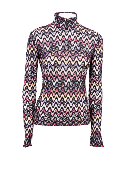 Shop MISSONI  Lupetto: Missoni lupetto.
Lavorato a maglia.
Maglia leggera.
Collo alto.
Maniche lunghe.
Composizione: 55% Lana 45% Viscosa.
Fabbricato in Italia.. DS23WN1DBR00P3-SM8WE