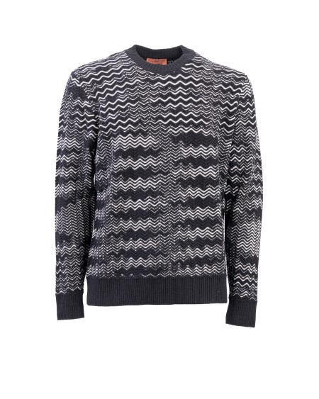 Shop MISSONI  Paricollo: Missoni pull lavorato a maglia.
Maglia leggera.
Fantasia bicolore.
Collo tondo.
Maniche lunghe.
Composizione: 90% Lana, 9% Poliammide, 1% Elastan.
Fabbricato in Italia.. US23WN0ABK025Y-F9001