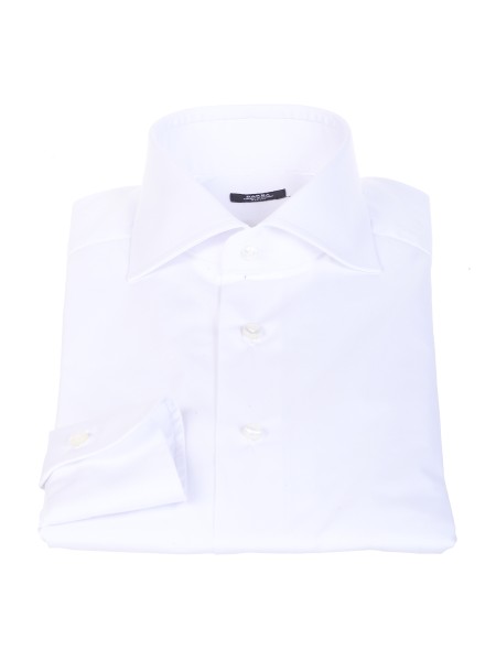 Shop BARBA  Camicia: Barba camicia bianca in cotone stretch.
Colletto alla francese.
Bottoni in madre perla.
Slim fit.
Composizione: 72% cotone 23% poliestere 5% elastan.
Made in Italy.. I1U13P01PZ2700U-B
