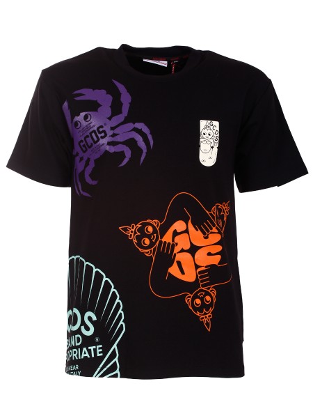 Shop GCDS  T-shirt: GCDS t-shirt con stampe logo.
Oversize fit.
Composizione: 100% cotone.
Fabbricato in Italia.. SS22M130103-02