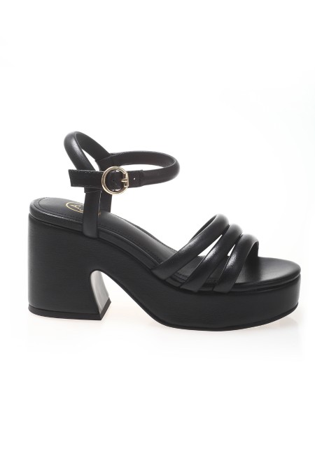 Shop ASH  Sandalo: Ash sandal "Onyx".
Ankle straps for a secure and regular fit.
Leather sole that guarantees style and durability over time.
9cm high heel and a 4cm platform.
Composition: 100% leather.
Made in Italy.. ONYX01-BLACK