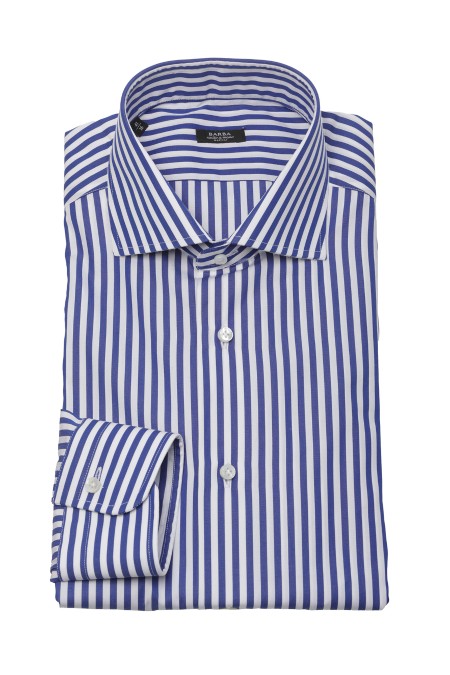 Shop BARBA  Shirt: Barba striped cotton shirt.
French collar.
Long sleeves with buttoned cuffs.
Composition: 100% Cotton.
Made in Italy.. I1U13P0140132-003