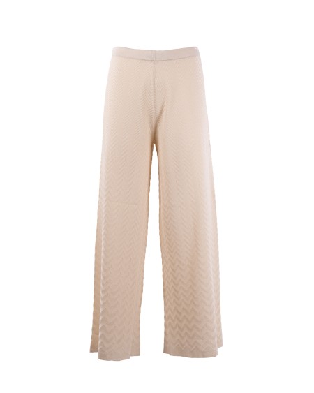 Shop D.EXTERIOR  Trousers: D.Exterior knitted trousers.
Elasticated waist.
Without pockets.
Regular fit.
Composition: 80% Viscose, 20% Polyamide.
Made in Italy.. 58007-3AVORIO