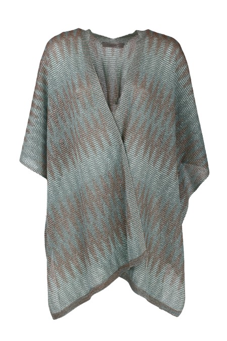 Shop D.EXTERIOR  Poncho: D.Exterior kimono.
Lurex.
V-neck.
Composition: 70% Viscose 70% Polyamide.
Made in Italy.. 58343-7ALOE