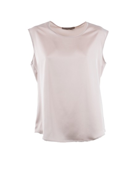 Shop D.EXTERIOR  Top: D.Exterior top "Lino".
Sleeveless.
Round neckline.
Regular fit.
Composition: 97% Polyester 3% Elastane.
Made in Italy.. 58560-10LINO 