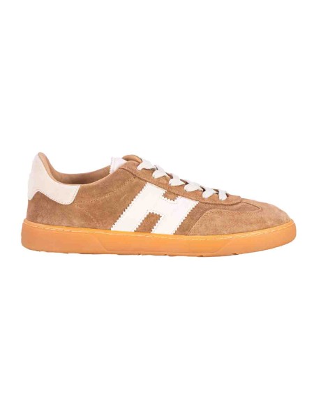 Shop HOGAN  Sneakers: Hogan Hogan Cool Beige sneakers.
Suede upper.
Side H and nappa details.
Memory foam fussbed.
Rubber (TPU) cassette sole.
Care and maintenance instructions included.
Fabric case included.
Includes an additional pair of laces.
Made in Italy.. HXM6470FB60PJQ-64H8