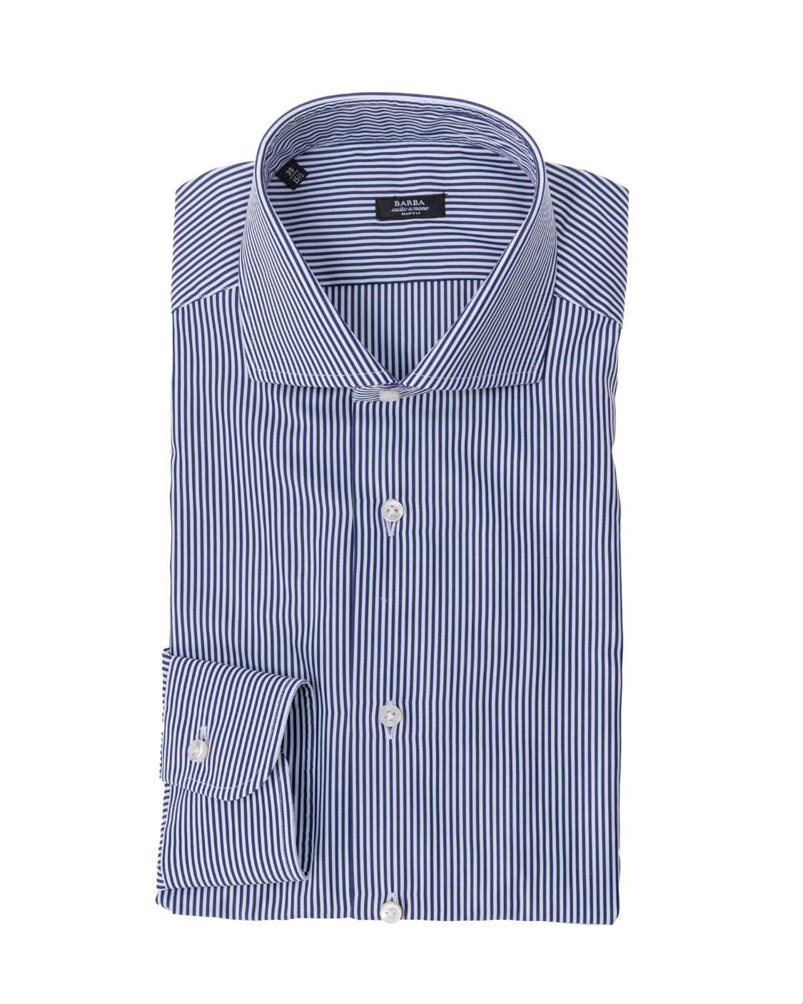 shop BARBA  Camicia: Barba camicia in cotone a righe sottili blu e bianche.
Bottoni in madre perla.
Slim fit.
Colletto alla francese.
Composizione: 100% cotone.
Fabbricato in Italia.. 30119-01 number 2535193