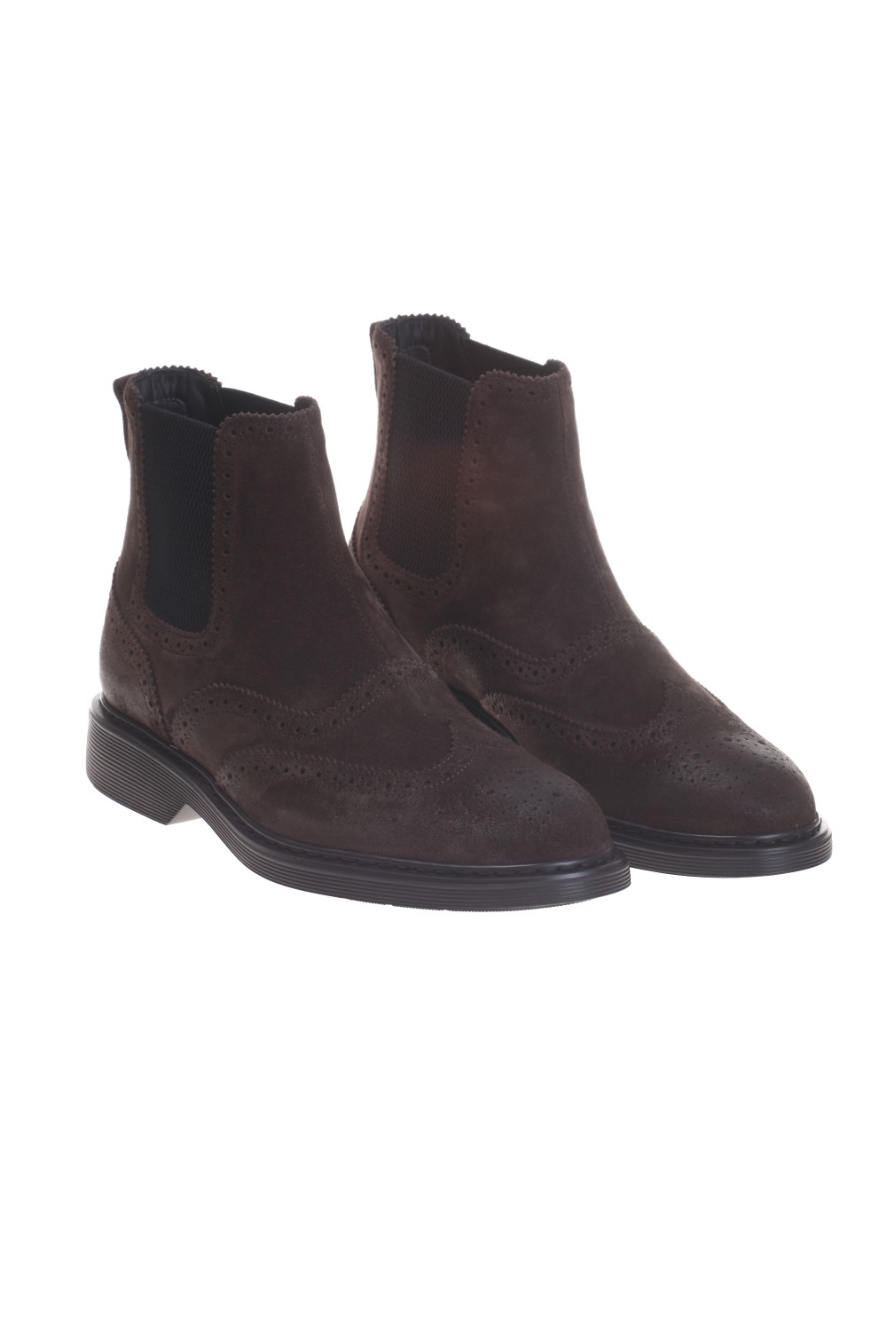 shop HOGAN  Scarpe: Hogan Chelsea boot in suede, marrone.
Tomaia in suede.
Bucature e coda di rondine.
Inserti elastici laterali.
Guardolo con cuciture.
Fussbett in memory foam.
Suola in gomma.
Custodia in tessuto inclusa.
Fabbricato in Italia.. HXM5760DT40HG0-S807 number 2349402