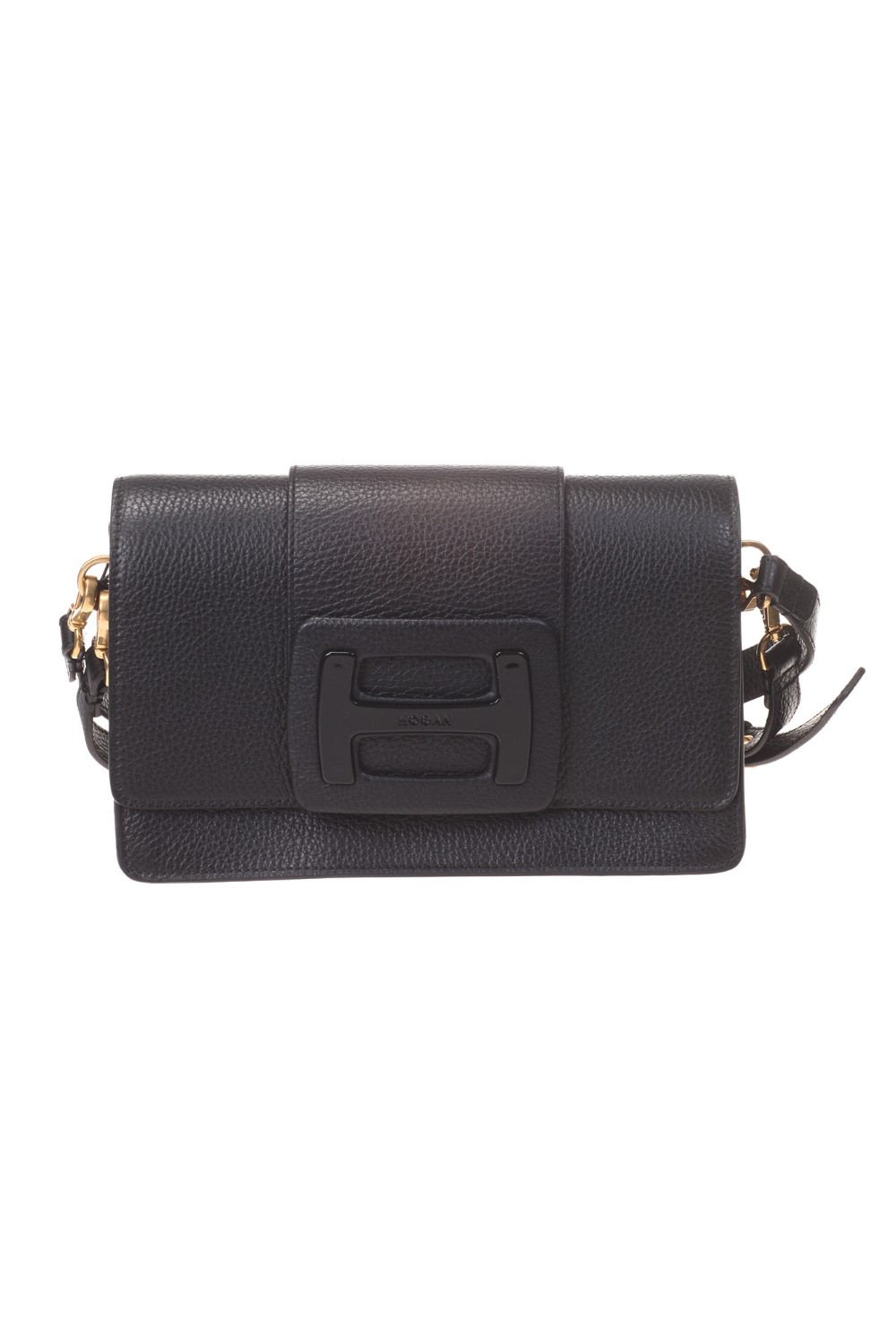 shop HOGAN  Borsa: Hogan borsa crossbody H-Bag in pelle martellata.
Fibbia monogramma H con logo Hogan.
Chiusura con patta e bottone magnetico.
Interno a soffietto con 2 scomparti.
Tasca interna.
Manico removibile.
Tracolla regolabile e removibile.
Indicazioni di cura e mantenimento incluse.
Custodia in tessuto inclusa.
Dimensioni: 23,5 x 15 x 10,5 cm.
Composizione: 100% pelle. 
Made in Italy.. KBW01MN0101RWH-B999 number 2843259