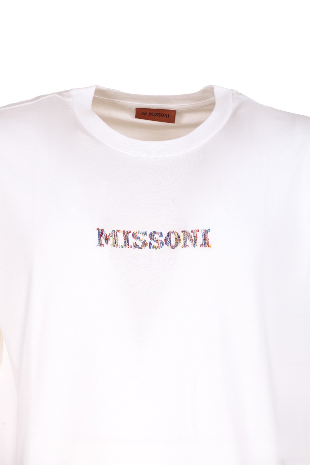shop MISSONI Sales T-shirt: Missoni T-shirt con logo.
Girocollo.
Maniche corte.
Vestibilità regolare.
Composizione: 100% cotone.
Fabbricato in Italia.. UC22SL03-S013U number 7870384