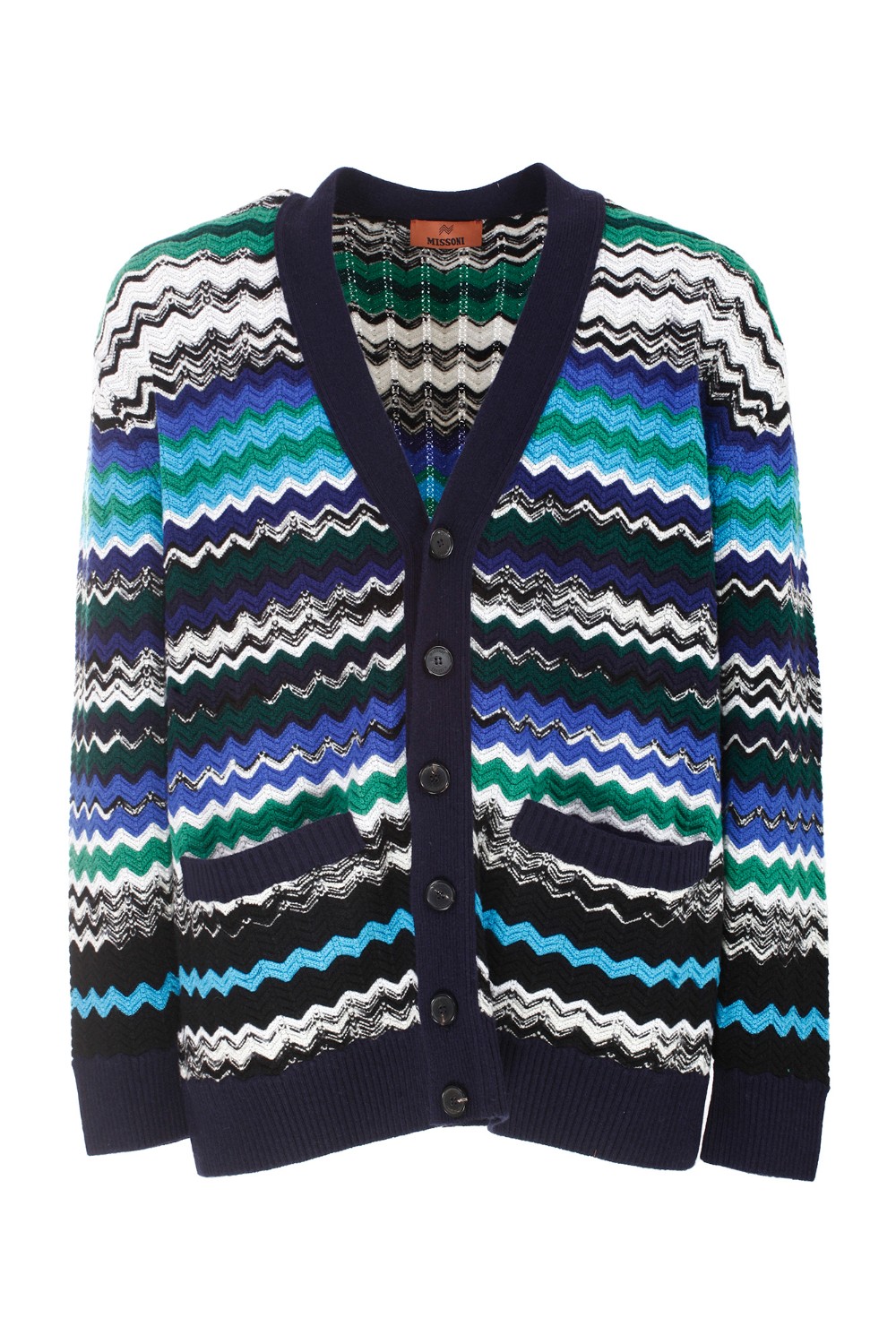 shop MISSONI Saldi Cardigan: Missoni cardigan lavorato a maglia.
Jacquard.
Maglia leggera.
Fantasia bicolore.
Collo a v.
Maniche lunghe.
Bottoni.
Due tasche.
Composizione: 95% Lana 4% Poliammide.
Fabbricato in Italia.. US23WM0ABK025P-SM8YC number 7750908