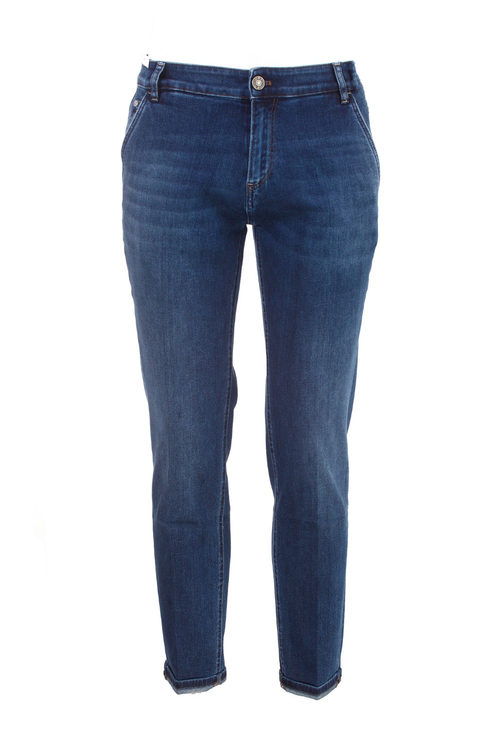 shop PT05  Jeans: PT05 denim in cotone elasticizzato.
Tasche all'americana.
Narrow fit.
Taschino orologio.
Chiusura con zip e bottone.
Cinturino in doppio tessuto.
Fondo 18 cm circa con orlo finito.
Composizione: 81% cotone, 11% lyocell, 8% elastane.
Fabbricato in Romania.. C5ZJ01Z20BASCA50-MB08 number 3828899