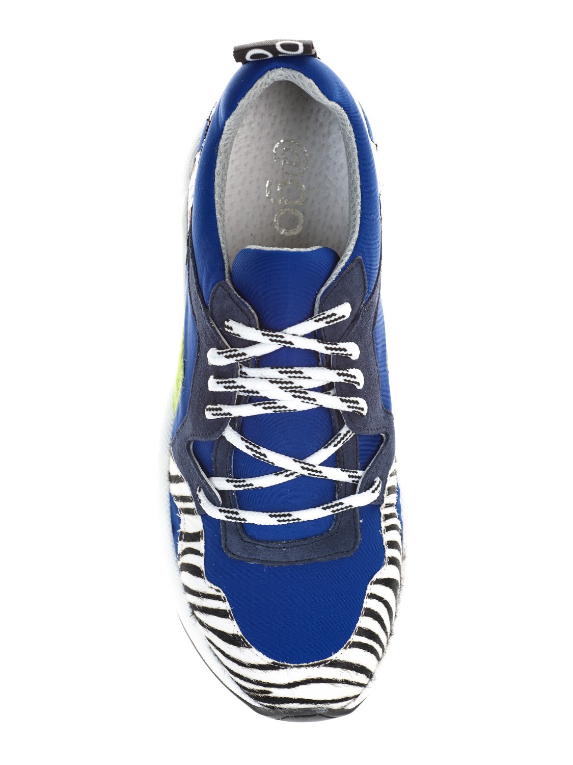 shop MELINE  Scarpa: Meline sneakers in pelle stampa zebra.
Tomaia in pelle.
Suola in gomma.
Allacciatura con lacci.
Colore blu-verde-zebrato.
Made in Italy.. MI1101-BIA/FUM number 973186