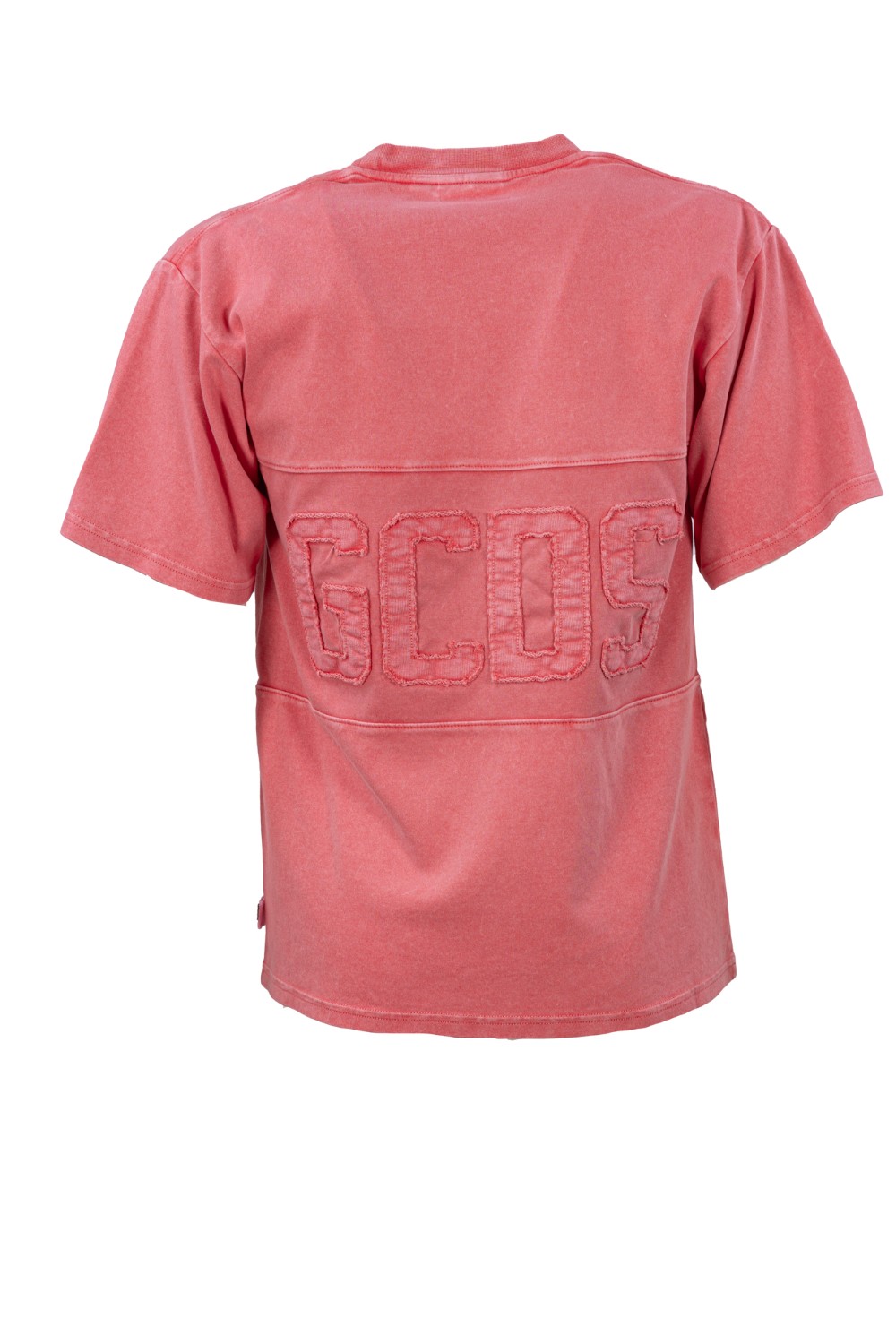 shop GCDS  T-shirt: GCDS t-shirt banda logo tinto in capo.
Banda logo intarsiata davanti e dietro. 
Taglio classico.
Fit regular.
Etichetta a bandiera con logo in nichel lucido
Metallerie in zamak riciclata.
Composizione: 100% Cotone
Made in Italy.. CC22M13S113-21 number 1493380