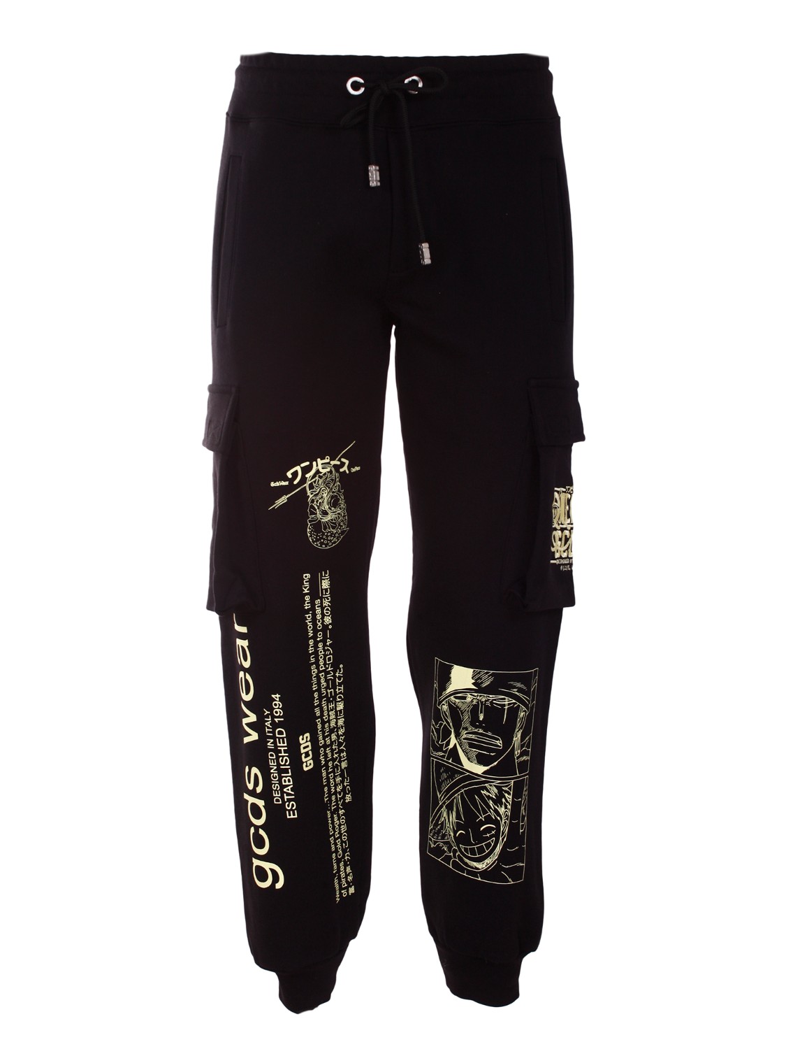 shop GCDS Saldi Pantalone: GCDS pantalone jogging con stampe " One Piece".
Tasche laterali.
Oversize fit.
Composizione: 100% cotone.
Fabbricato in Romania.. OP22M390606-02 number 8903999