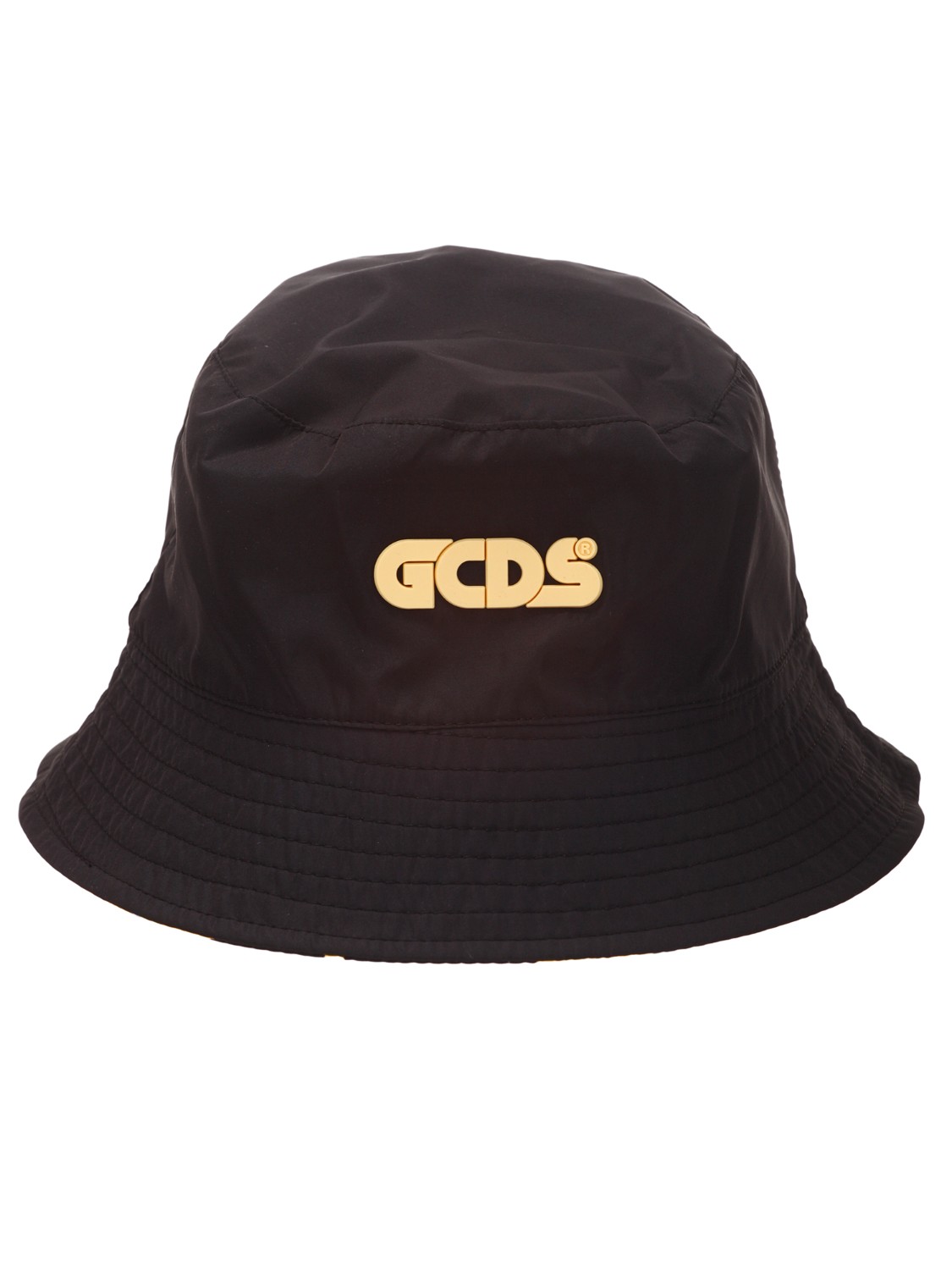 shop GCDS Saldi Cappello: GCDS cappello da pescatore con logo a contrasto. 
Suola: 100% poliestere.
Made in Italy.. SS22M530106-02 number 3491002