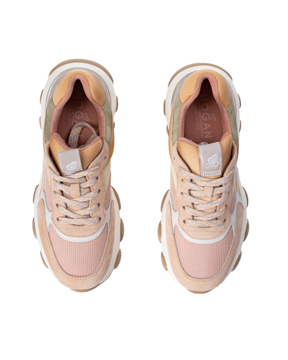 shop HOGAN Saldi Sneakers: Hogan Hyperactive rosa, viola e beige.
Tomaia in suede.
Inserti in tessuto tecnico.
Dettagli in pelle liscia e tessuto effetto scuba.
Logo Hogan impresso sul lato.
Fussbett in memory foam.
Suola in gomma.
Altezza totale 6,2 cm.
Custodia in tessuto inclusa.
Made in Italy.. HXW5400DG60QZ8-0MR4 number 9269407