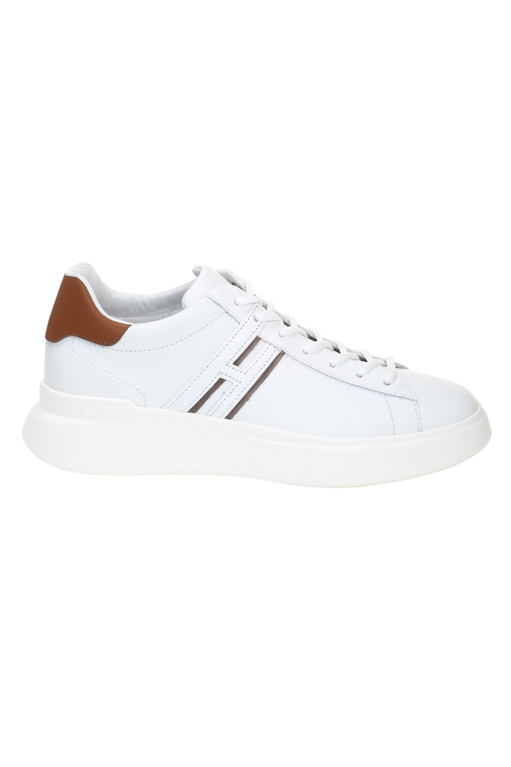 shop HOGAN  Sneakers: Hogan sneakers H580, bianco e marrone.
Tomaia in pelle liscia.
Dettagli in pelle scamosciata.
H laterale.
Fussbett in memory foam 8 mm.
Suola in gomma.
Altezza totale 4,5 cm.
Indicazioni di cura e mantenimento incluse.
Custodia in tessuto inclusa.
Composizione: 100% pelle.
Fabbricato in Italia.. HXM5800DV42N64-386JBIANCO/CUOIO number 7815770