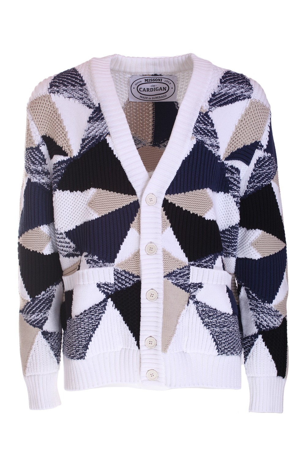 shop MISSONI Saldi Cardigan: Missoni cardigan patchwork con bottoni.
Lavorato a maglia dal peso medio.
Fantasia multicolore.
Scollo a v.
Maniche lunghe.
Tasche a toppa sul davanti.
Composizione: 68% Cotone, 32% Poliammide.
Fabbricato in Italia.. US23SM0S-S0171 number 1265543