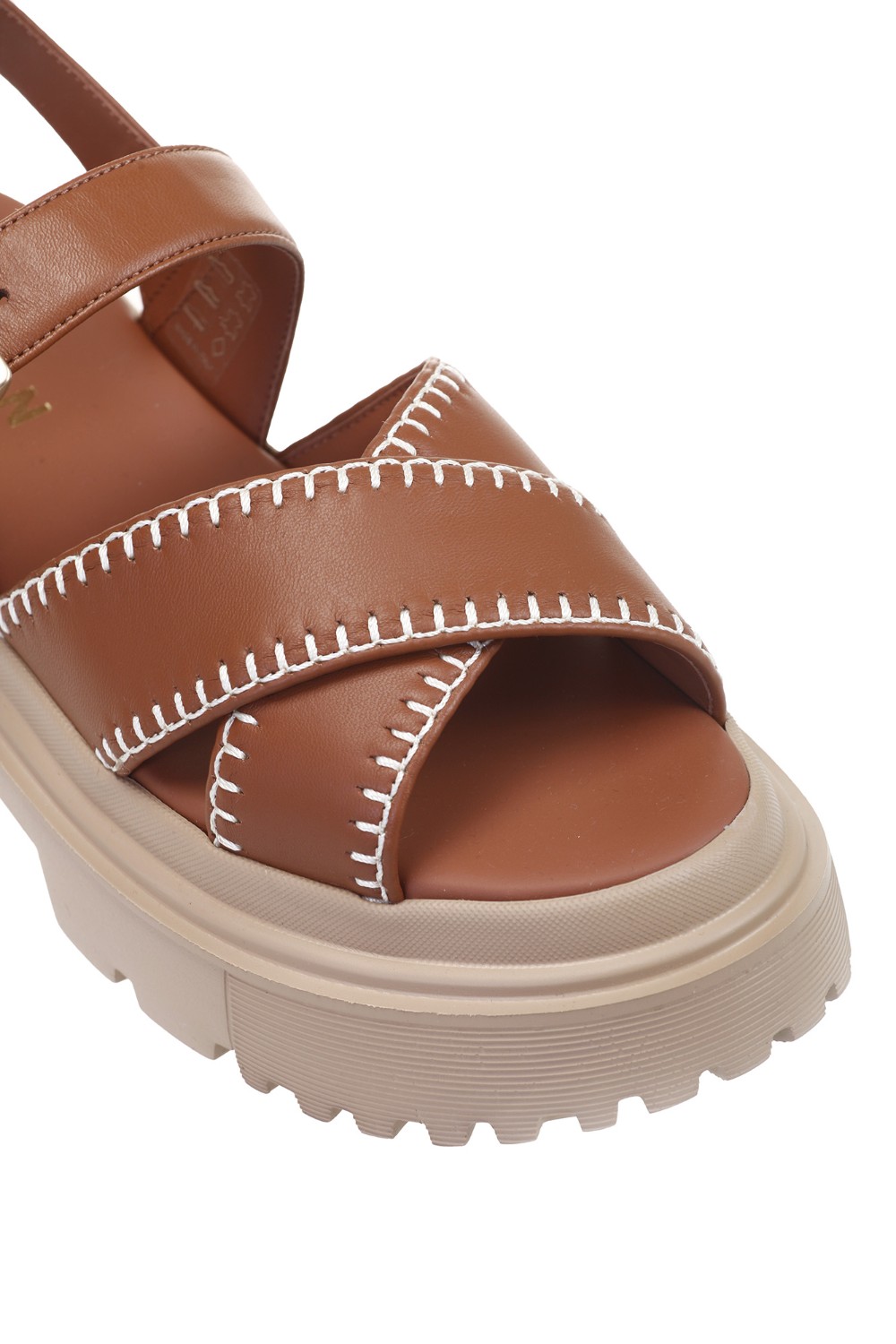 shop HOGAN Saldi Sandalo: Hogan sandali  H644.
Tomaia in nappa.
Cinturino al tallone con fibbia.
Sottopiede in pelle.
Suola in gomma.
Custodia in tessuto inclusa.
Made in Italy.. HXW6440FJ30LE9-S003 number 7055665