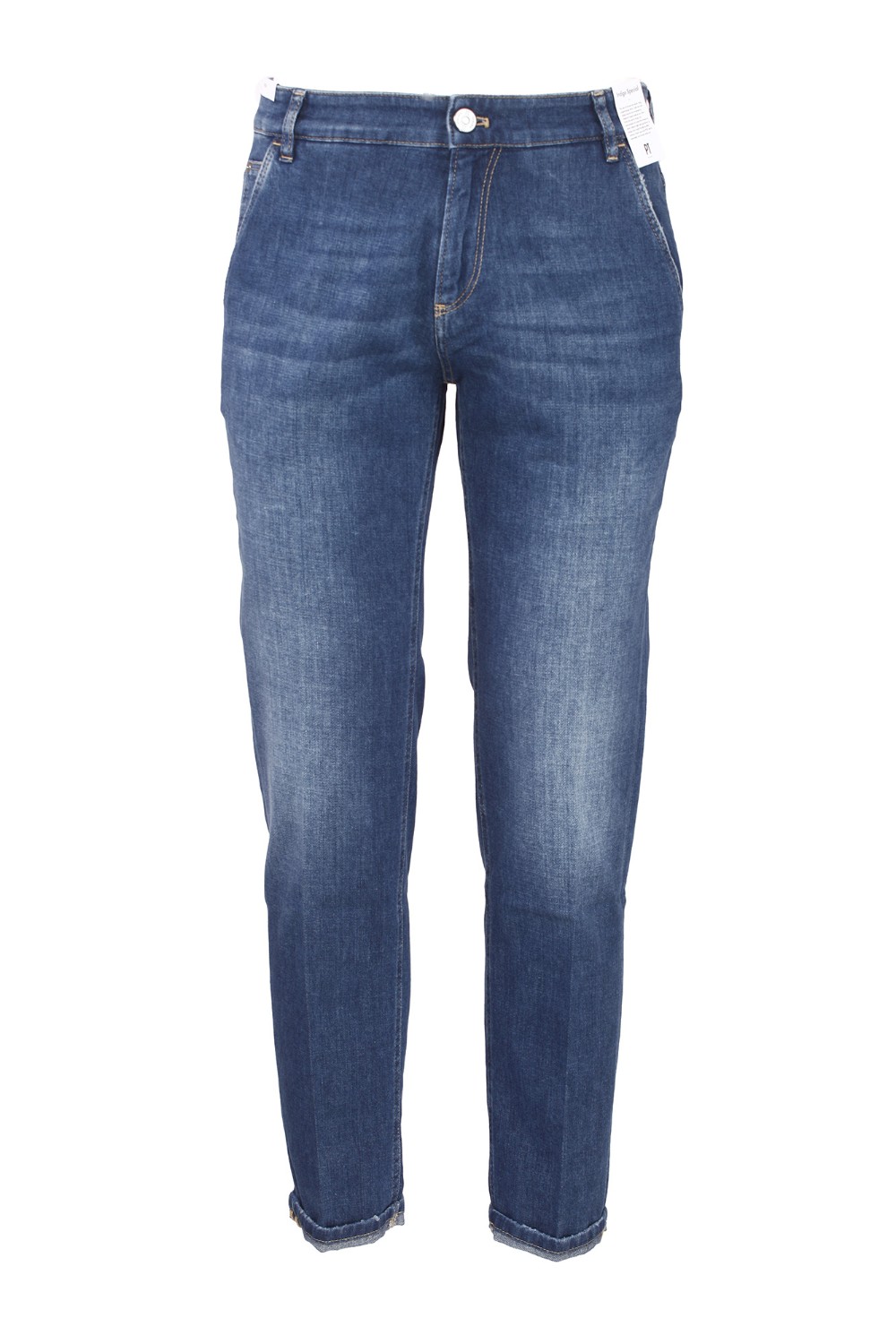 shop PT05  Jeans: PT05 denim in cotone elasticizzato.
Tasche all'americana.
Narrow fit.
Taschino orologio.
Chiusura con zip e bottone.
Cinturino in doppio tessuto.
Composizione: 92% Cotone 8% Elastan.
Fabbricato in Italia.. C5ZJ01Z50BAS-MB98 number 7578504